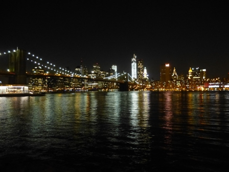New York, Brooklyn Bridge Park: vista su Manhattan