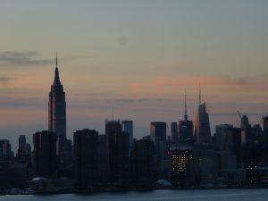 New York, chicche: vista al tramonto da Williamsburg, Brooklyn