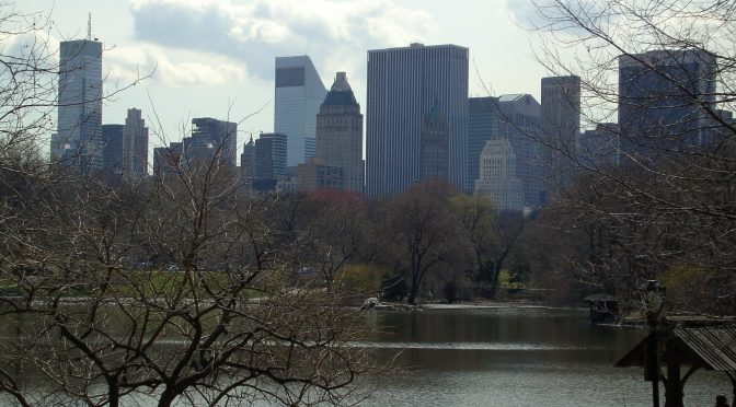New York, Central Park vista dei palazzi di Midtown