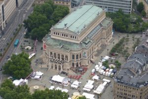 Weekend a Francoforte: l'Alte Oper vista dall'alto della Main Tower
